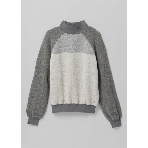 Prana Women's Flint Brook Pullover Sweater M Multicolor Mock Neck Long Sleeve - Picture 1 of 7